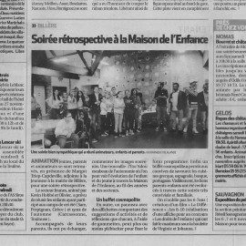 La République des Pyrénées : « Soirée rétrospective à la Maison de l&rsquo;Enfance »
