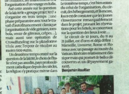 Secteur jeunes – Juillet 2017 – Le Secteur Jeunes est dans Sud Ouest Secteur jeunes – Juillet 2017 – Le Secteur Jeunes est dans Sud Ouest