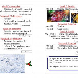 Le programme de fin d’année (spécial 11-15 ans) Le programme de fin d’année (spécial 11-15 ans)