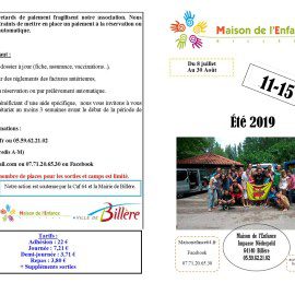 Programme des ados