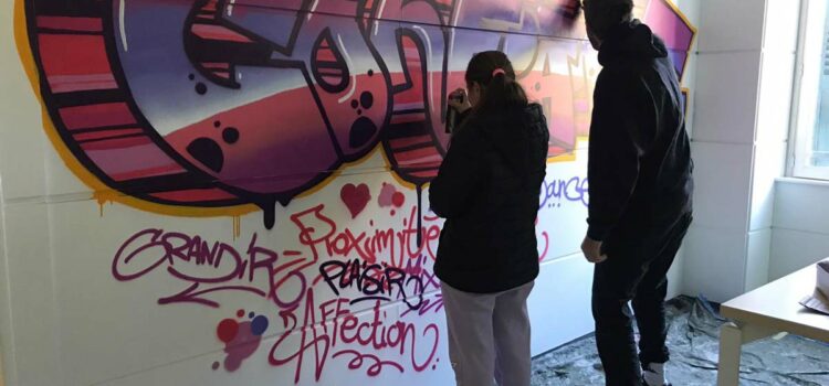 Atelier Graff au Foyer Jeunes du Béarn