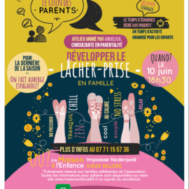 Le Coin des Parents – Le mardi 10 juin à 18h30, développons le lâcher-prise en famille!