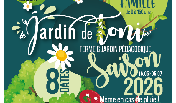 C&rsquo;est le retour des samedis en famille au Jardin de Toni à partir du 16 mai