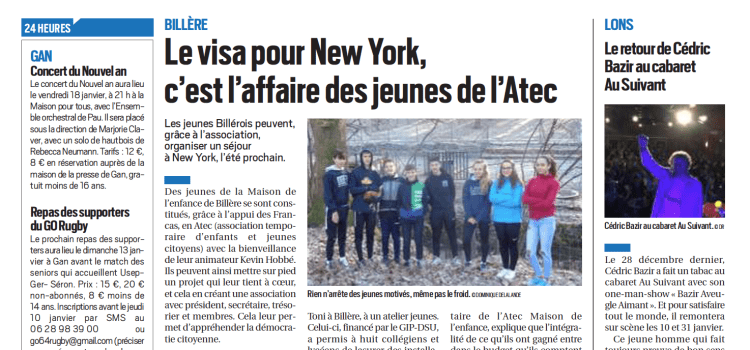 Le projet NY dans la presse !!! :)