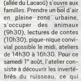 Les samedis au Jardin de Toni, dans la République du 5 août