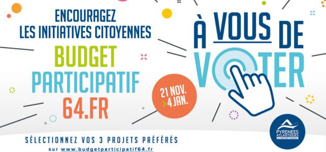 Budget Participatif 64 : à vous de voter! Pour notre projet n°1-396 “TOUS aux JARDINS” ;) Budget Participatif 64 : à vous de voter! Pour notre projet n°1-396 “TOUS aux JARDINS” ;)