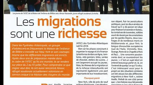 Les migrations sont une richesse. Les migrations sont une richesse.