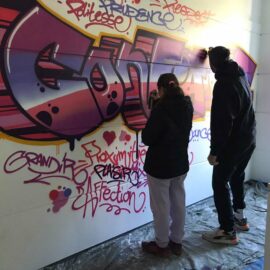 Atelier Graff au Foyer Jeunes du Béarn