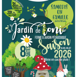 C&rsquo;est le retour des samedis en famille au Jardin de Toni à partir du 16 mai