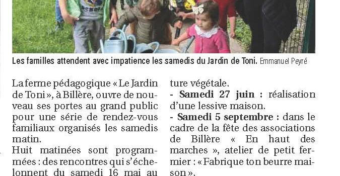 Les samedis en famille 2026 dans la presse